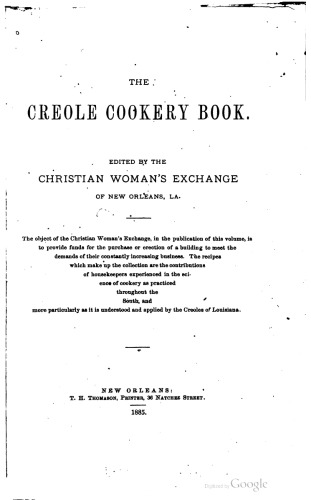 The creole cookery book