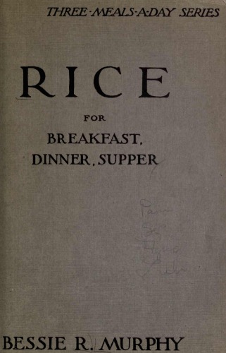 Rice for breakfast, dinner, supper