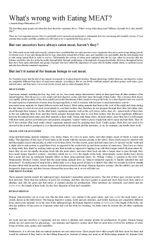 What's wrong with eating meat?