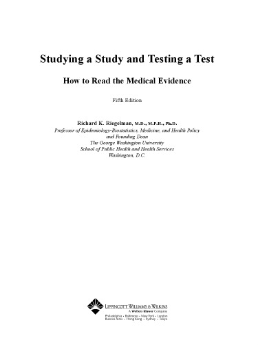 Studying a study & testing a test : reading evidence-based health research