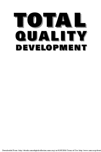 Total quality development : a step-by-step guide to world-class concurrent engineering