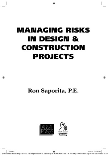 Managing risks in design & construction projects
