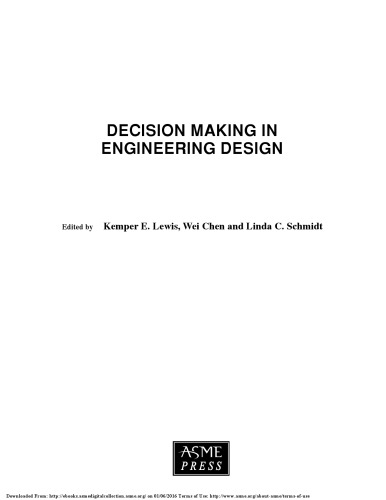 Decision making in engineering design