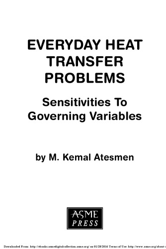 Everyday heat transfer problems : sensitivities to governing variables