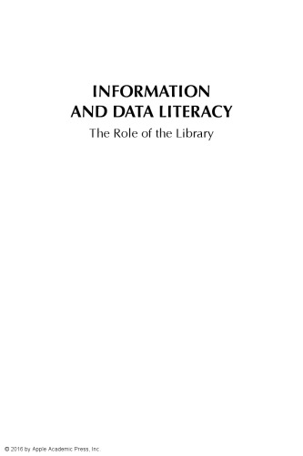 Information and data literacy : the role of the library