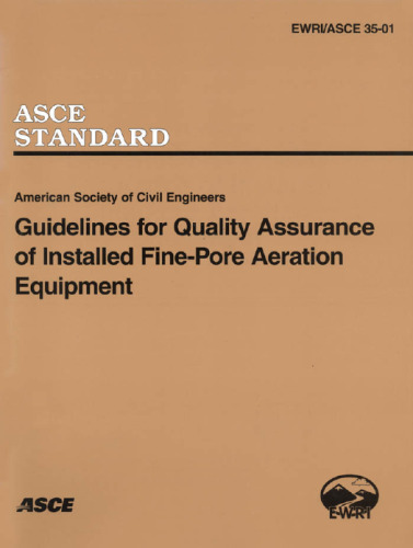 Guidelines for quality assurance of installed fine-pore aeration equipment