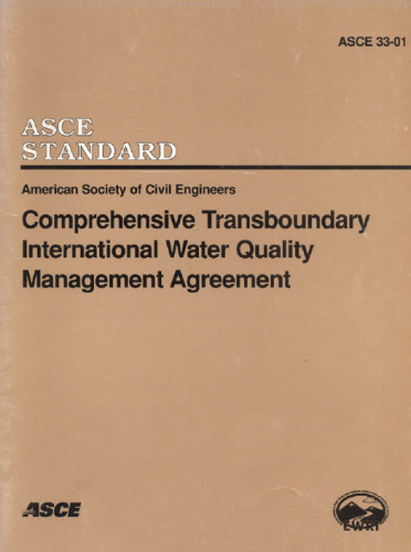 Comprehensive transboundary international water quality management agreement