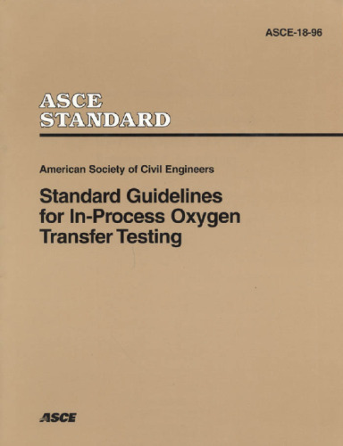 Standard guidelines for in-process oxygen transfer testing