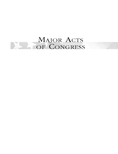 Major Acts of Congress Vol 2 (F-M)