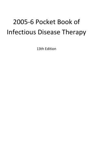 2005-2006 Pocket Book of Infectious Disease Therapy
