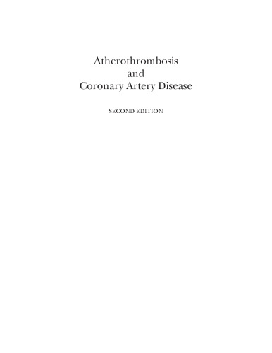 Atherothrombosis and coronary artery disease