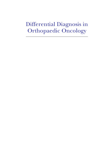 Differential diagnosis in orthopaedic oncology