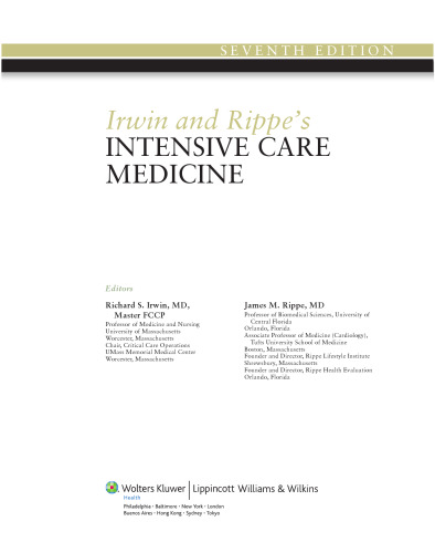 Irwin and Rippe's intensive care medicine
