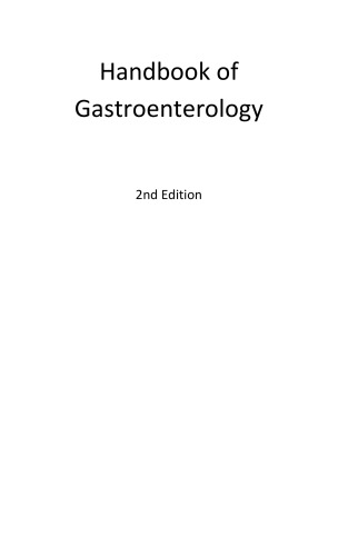 Handbook of Gastroenterology