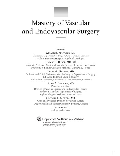 Mastery of vascular and endovascular surgery