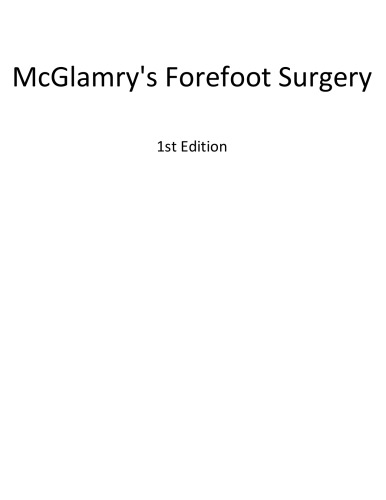McGlamry's Forefoot Surgery