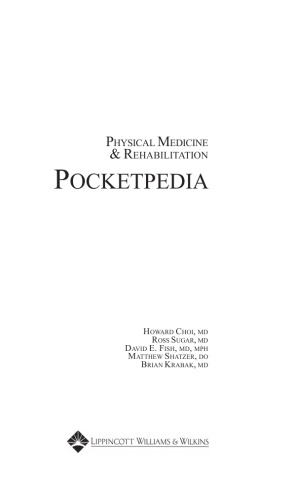 Physical medicine & rehabilitation pocketpedia