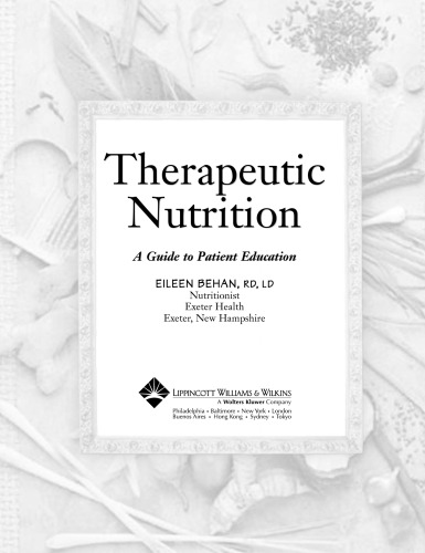 Therapeutic nutrition : a guide to patient education