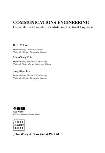 Communications engineering : essentials for computer scientists and electrical engineers