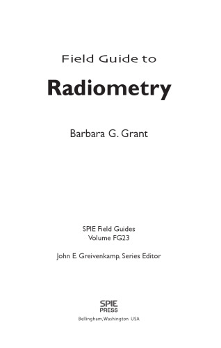 Field guide to radiometry