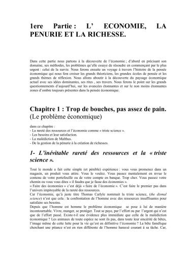 L’économie pour les nuls