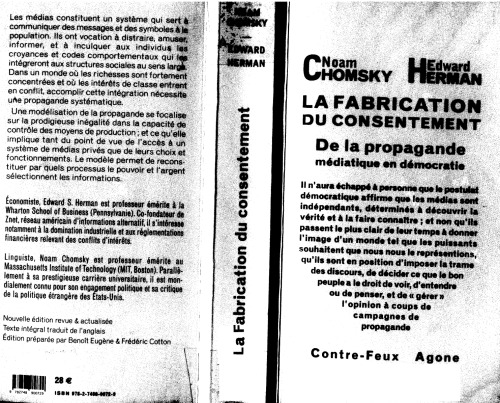 La fabrication du consentement : de la propagande médiatique en démocratie