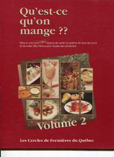 Qu'est-ce qu'on mange?