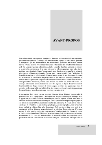 Topographie et topométrie modernes. 1, Techniques de mesure et de représentation