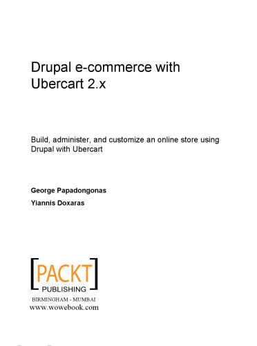Drupal E-commerce with Ubercart 2.x