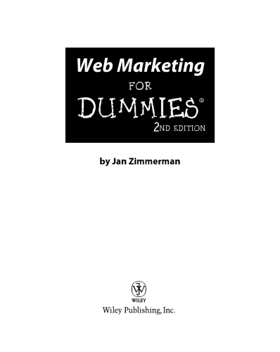 Web Marketing For Dummies