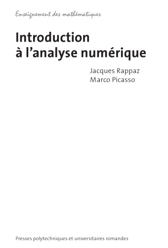Introduction à l'analyse numérique