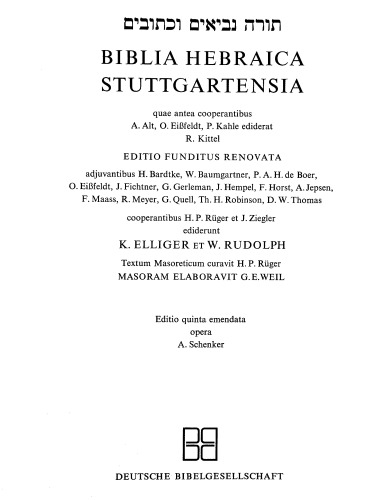 Biblia Hebraica Stuttgartensia