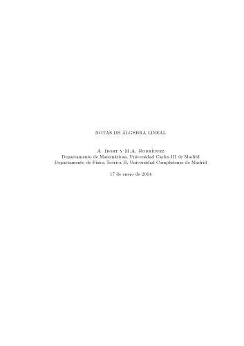 Notas de álgebra lineal