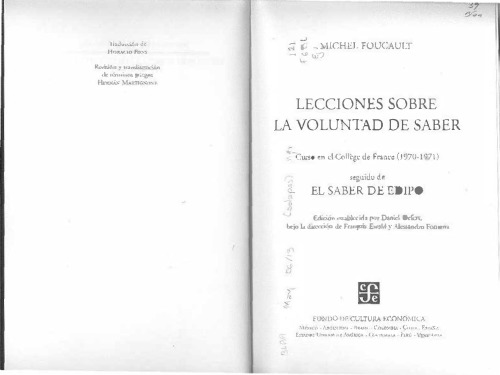 Lecciones sobre la voluntad de saber