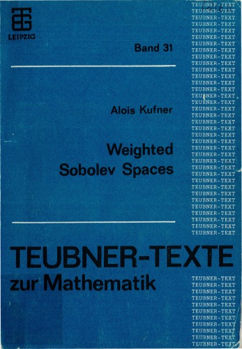 Weighted Sobolev spaces.