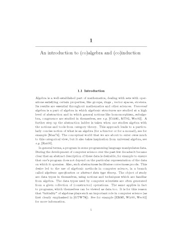 An introduction to (co)algebra and (co)induction