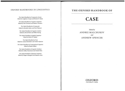 The Oxford Handbook of Case