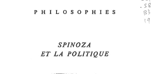 Spinoza et la politique