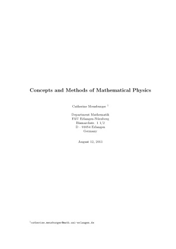 Concepts and Methods of Mathematical Physics