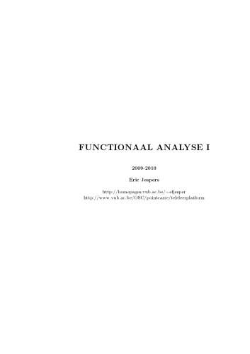 Functionaal analyse I