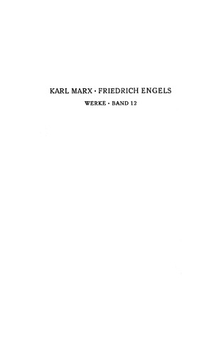 Marx-Engels-Werke (MEW) - Band 12 (Apr 1856 - Jan 1859)