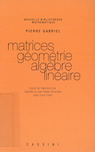 Matrices, géométrie, algèbre linéaire