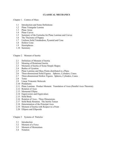 Classical mechanics (textbook)