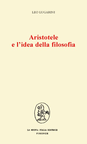 Aristotele e l’idea della filosofia