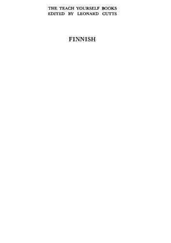 Teach Yourself Finnish