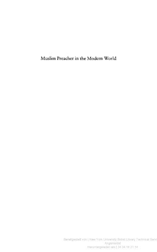 Muslim Preacher in the Modern World: A Jordanian Case Study in Comparative Perspective