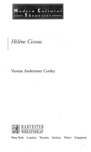 Hélène Cixous: Writing the Feminine