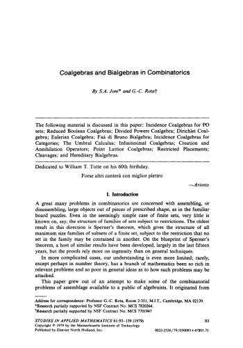 Coalgebras and Bialgebras in Combinatorics