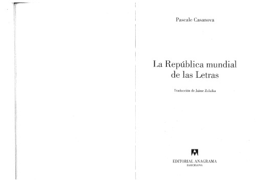 La república mundial de las letras