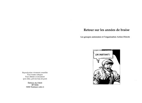 Retour sur les années de braise : les groupes autonomes et l’organisation Action Directe